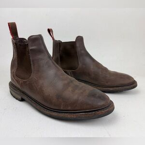 ALLEN EDMONDS Mens Surrey Chelsea 8.5 Weatherproof Ankle Boots Brown Comfort